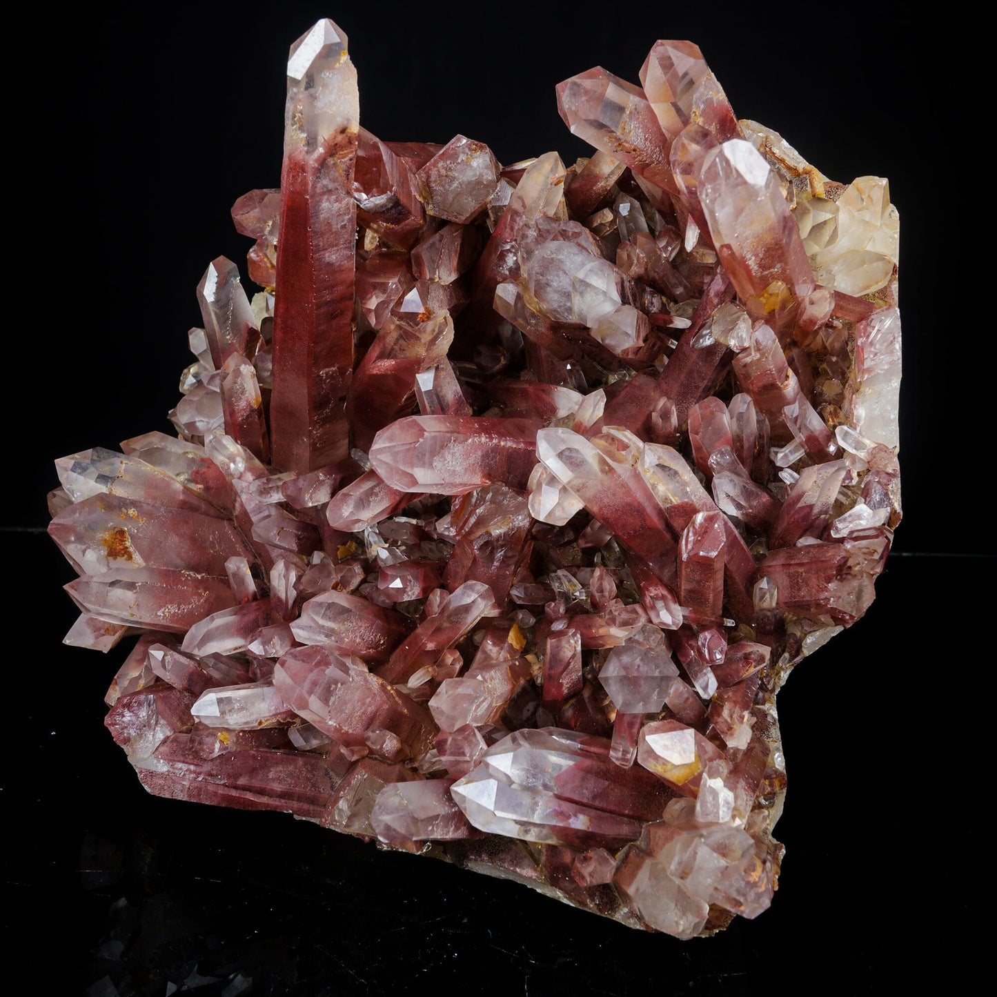 Red Phantom Quartz Cluster Natural Mineral Specimen USA – Thomsonite