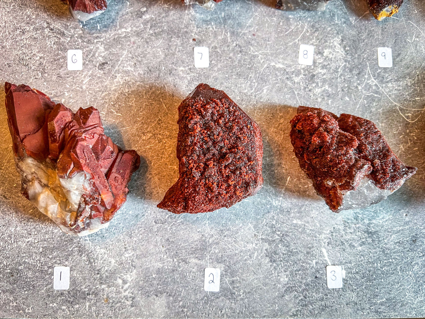 Raw Red Hematoid Quartz Clusters