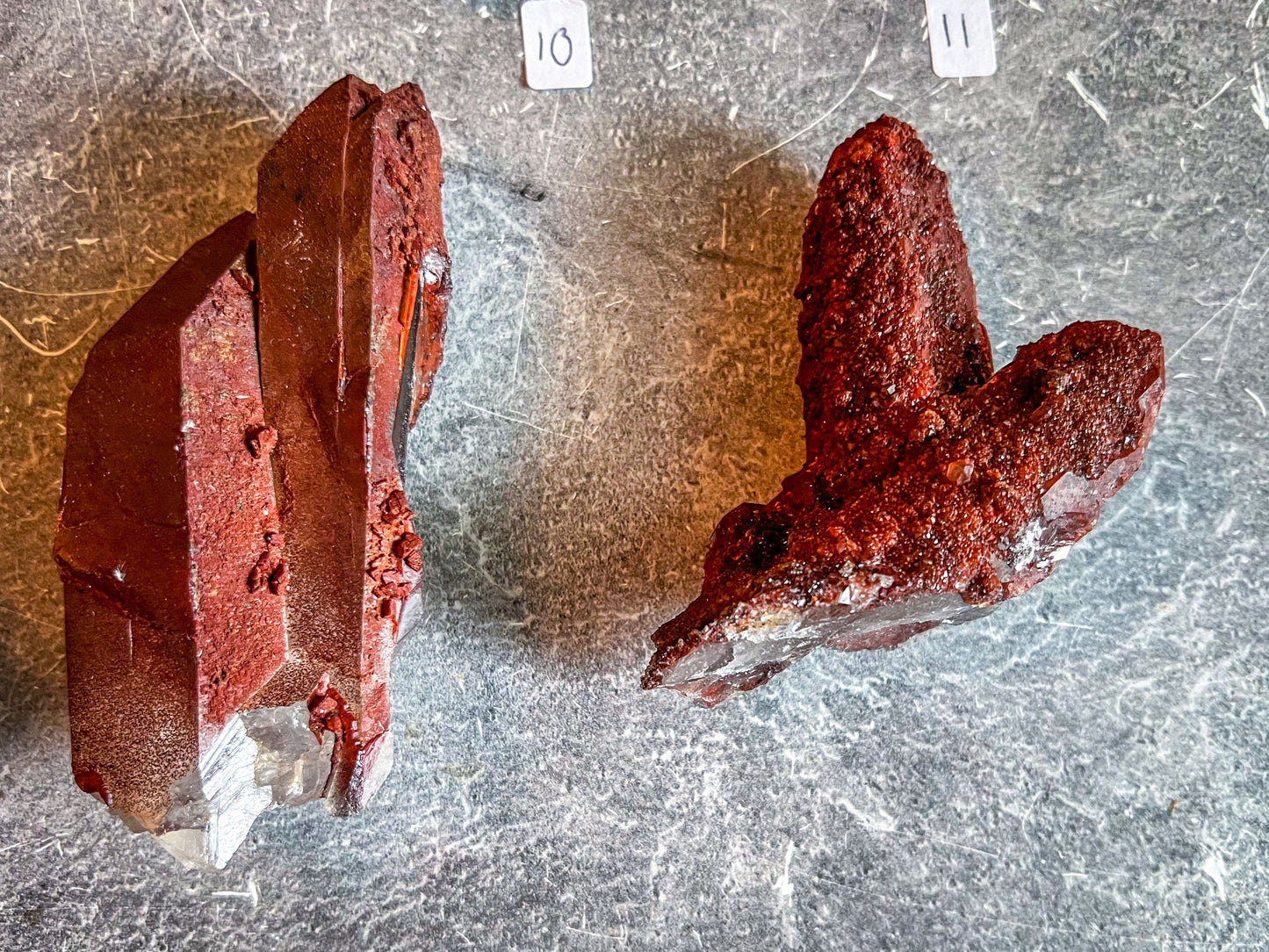 Raw Red Hematoid Quartz Clusters