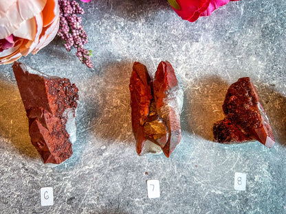 Raw Red Hematoid Quartz Clusters