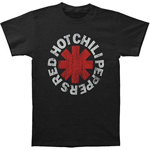 Red Hot Chili Peppers Asterisk T-Shirt – Asterisk Distressed Black Logo Men's T-shirts