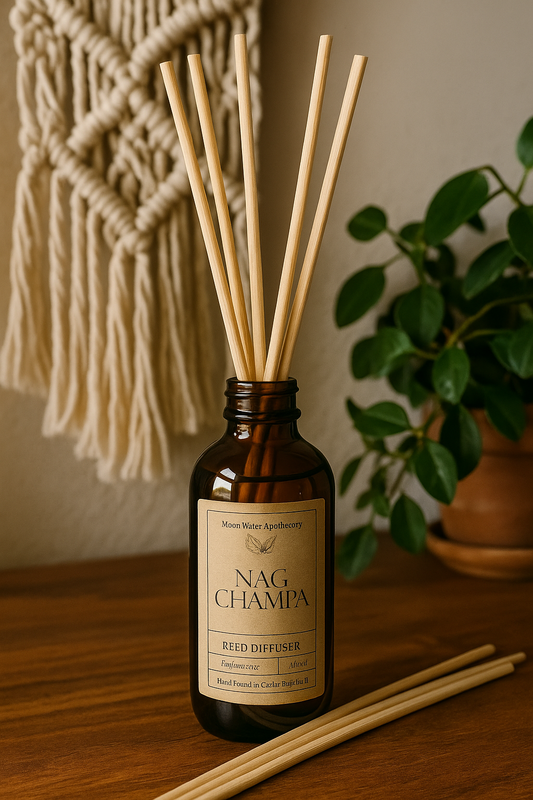 Nag Champa - REED DIFFUSER, Classic Incense Inspired Home Fragrance -- by Moon Water Apothecary! –