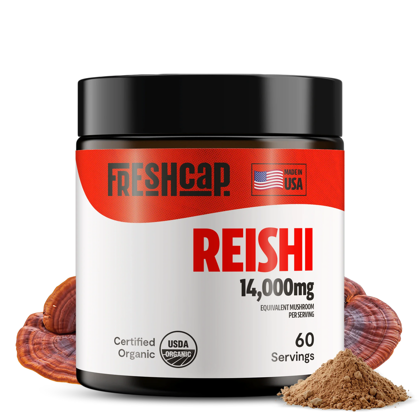 Reishi Mushroom Extract Powder – 14,000mg Dual-Extract Relaxation Blend