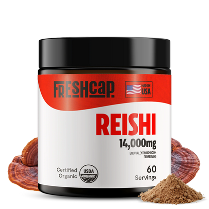 Reishi Mushroom Extract Powder – 14,000mg Dual-Extract Relaxation Blend
