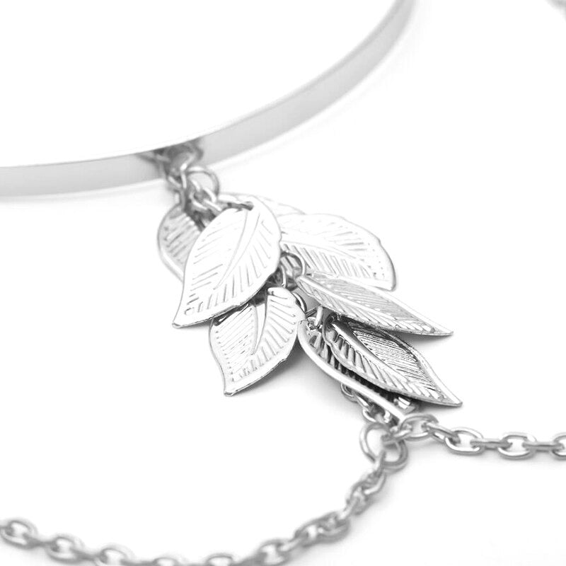 Bohemian Arm Cuff - Adjustable Upper Arm Bracelet – Silver