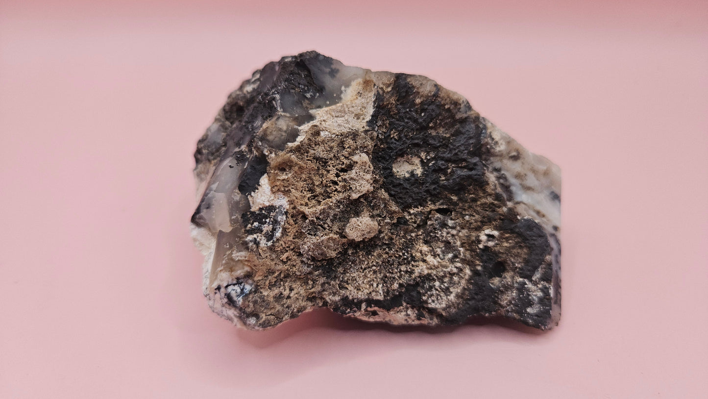 Dendritic Opal Rough Specimen – 304g Natural Collector’s Piece –