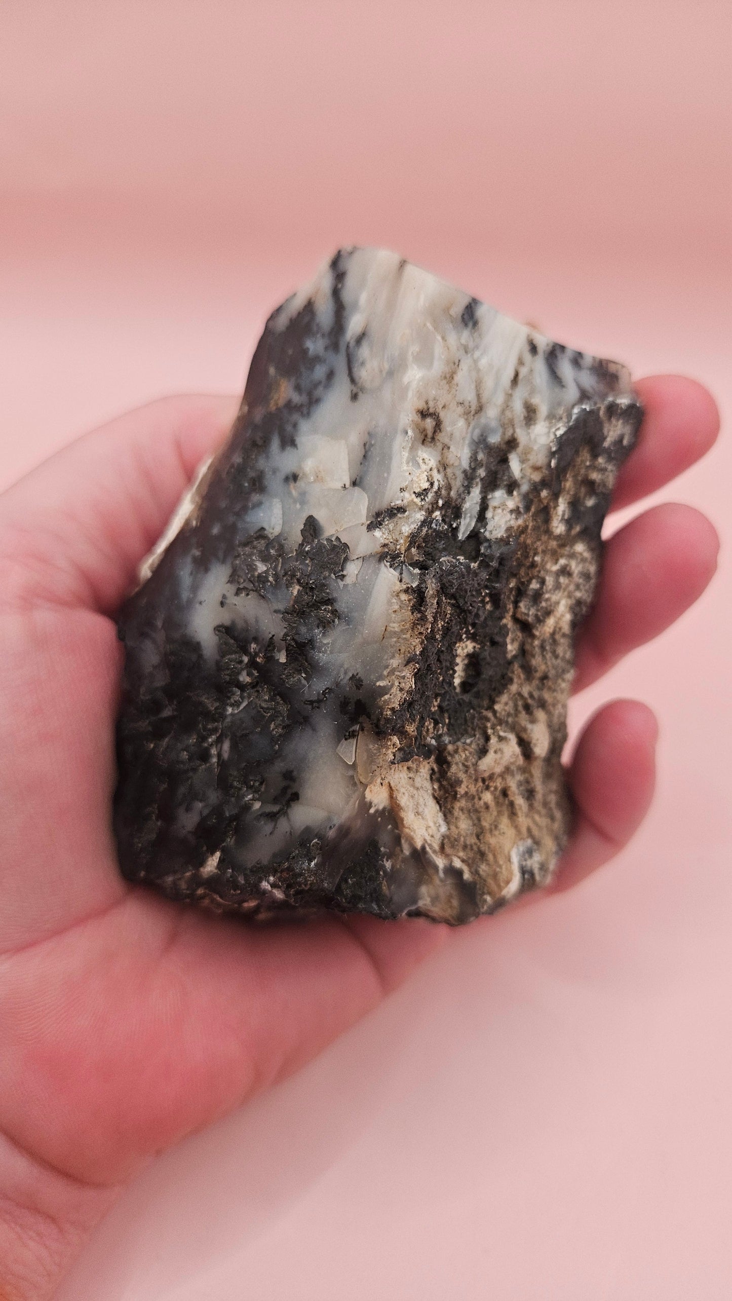 Dendritic Opal Rough Specimen – 304g Natural Collector’s Piece –