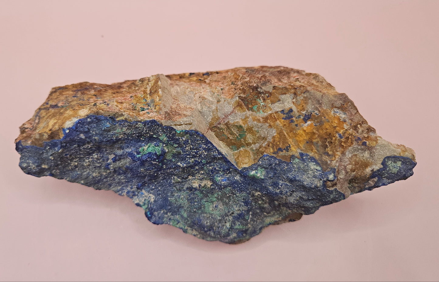 Striking Malachite Azurite Rough Specimen - 1180g | Deep Blue & Vivid Green Copper Mineral –