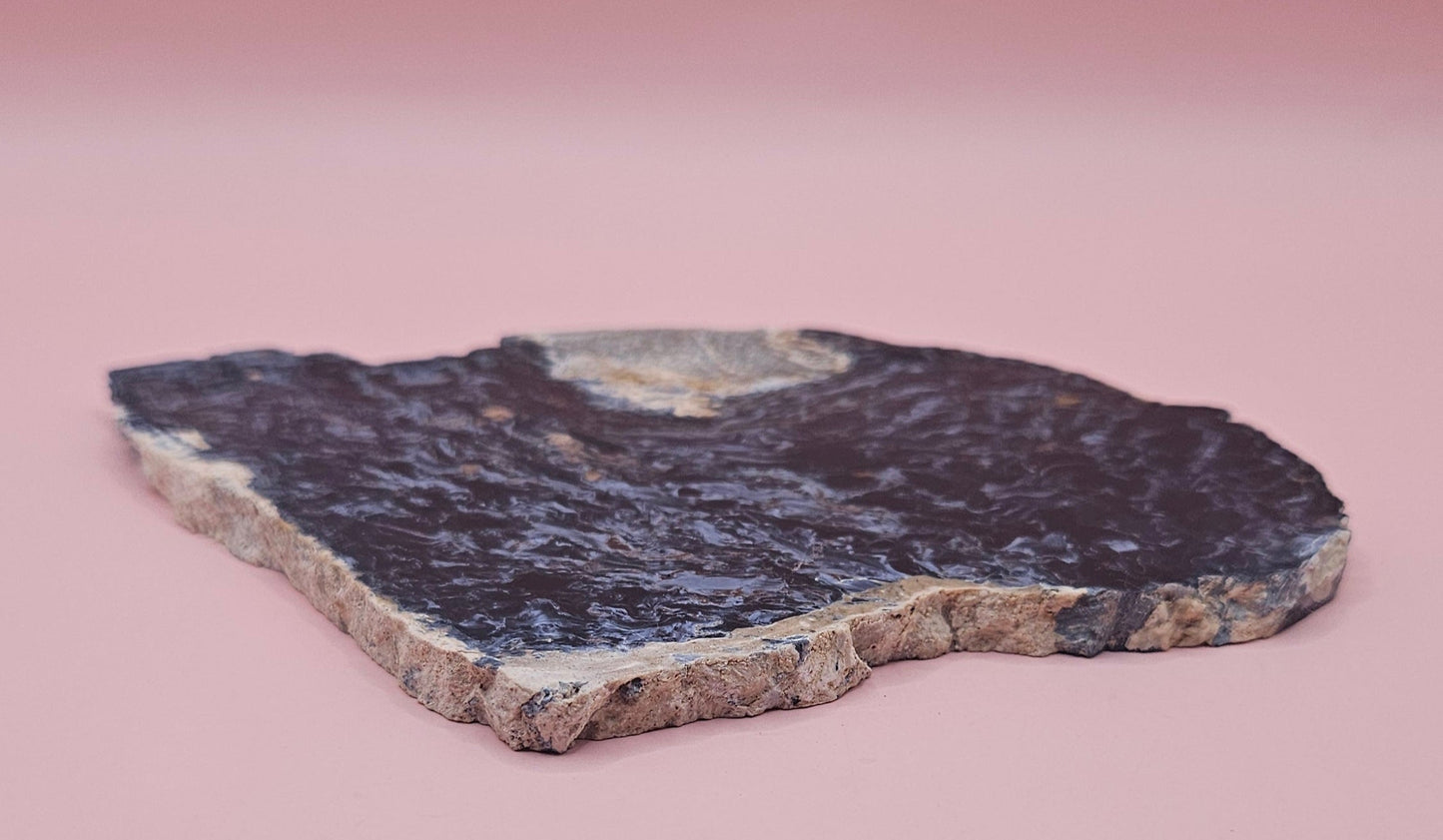 Pietersite Mineral Specimen Slab from Namibia – 6.5x4.7" – 197g –