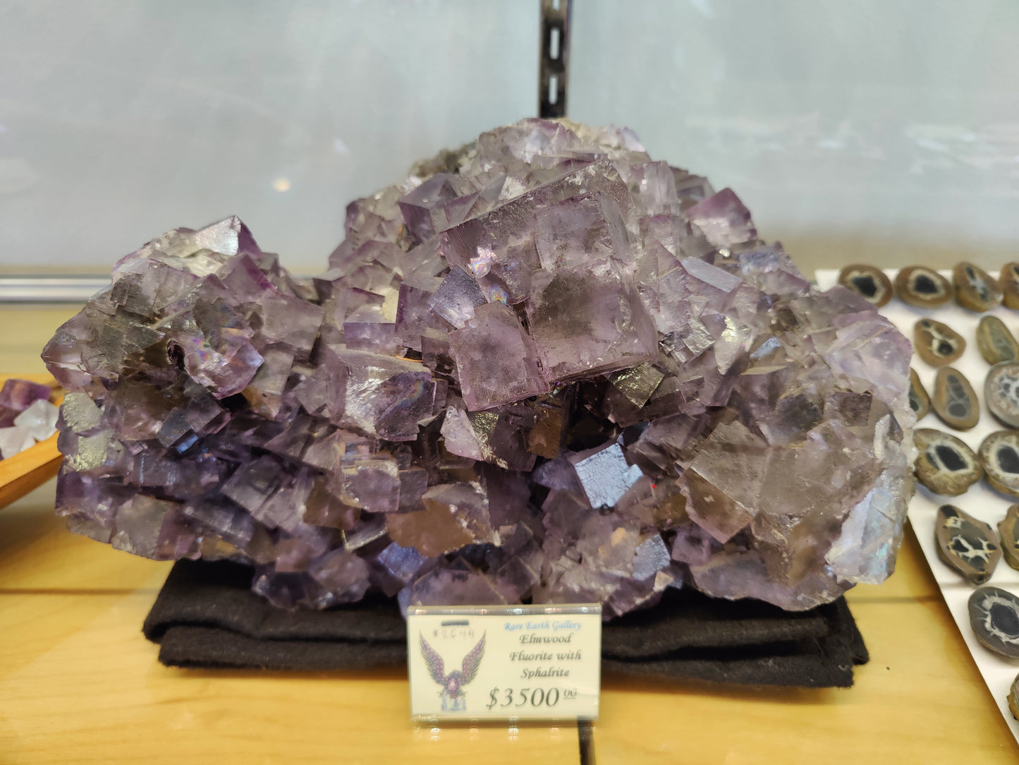 Purple Elmwood Cubic Fluorite Cluster 20.4kg – Minerals