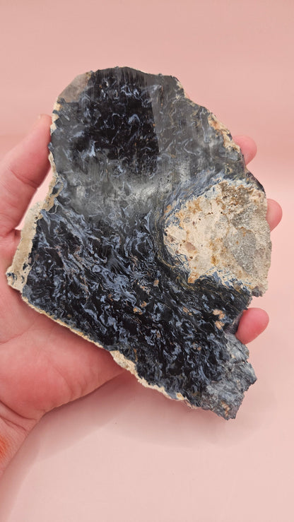 Pietersite Mineral Specimen Slab from Namibia – 6.5x4.7" – 197g –