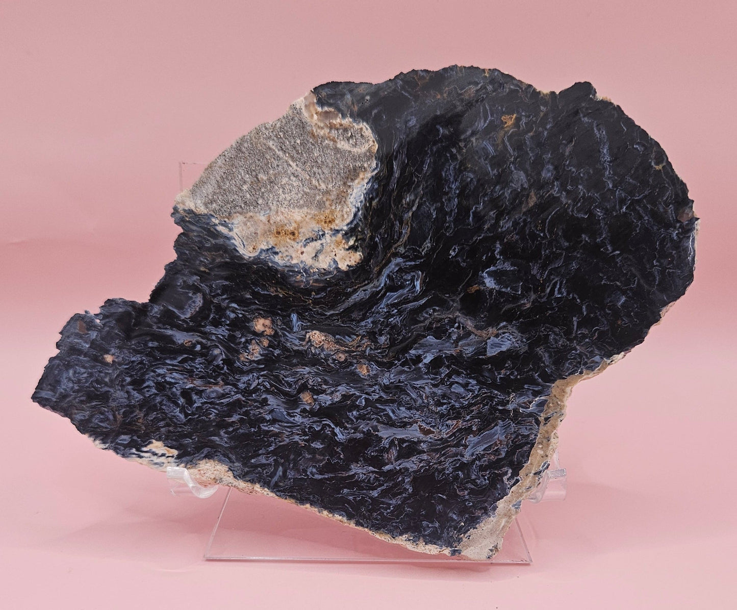 Pietersite Mineral Specimen Slab from Namibia – 6.5x4.7" – 197g –