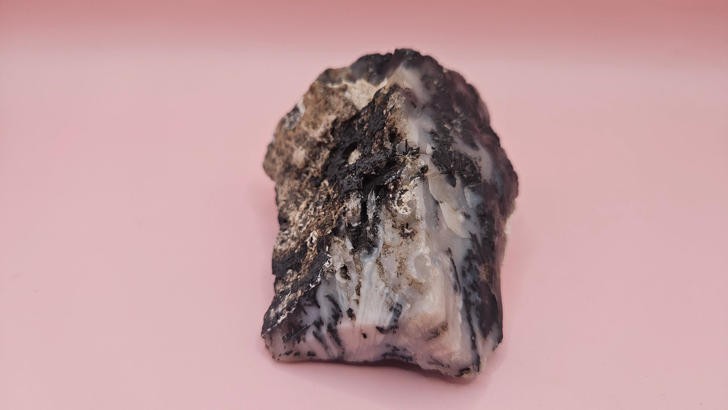 Dendritic Opal Rough Specimen – 304g Natural Collector’s Piece –