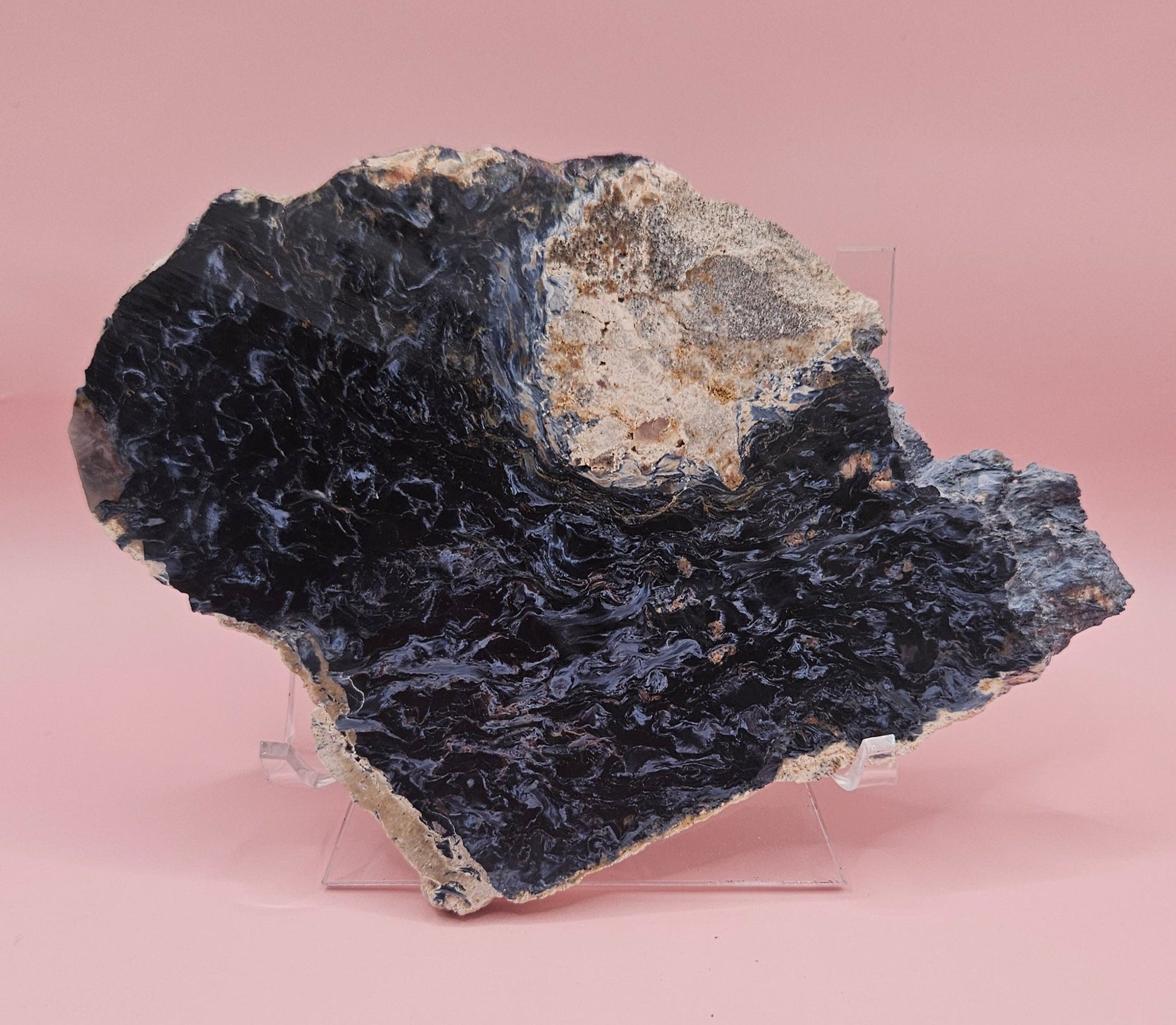 Pietersite Mineral Specimen Slab from Namibia – 6.5x4.7" – 197g –