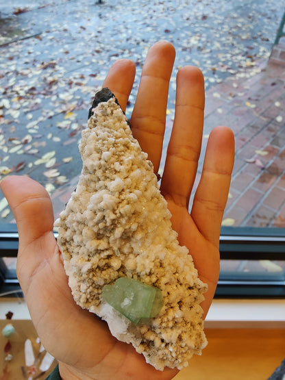 Green Apophyllite Crystal with Mordenite - India – Minerals