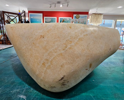 Massive Hand-Carved Onyx Bowl – Natural Stone Centerpiece – 20" – Decorative Bowl