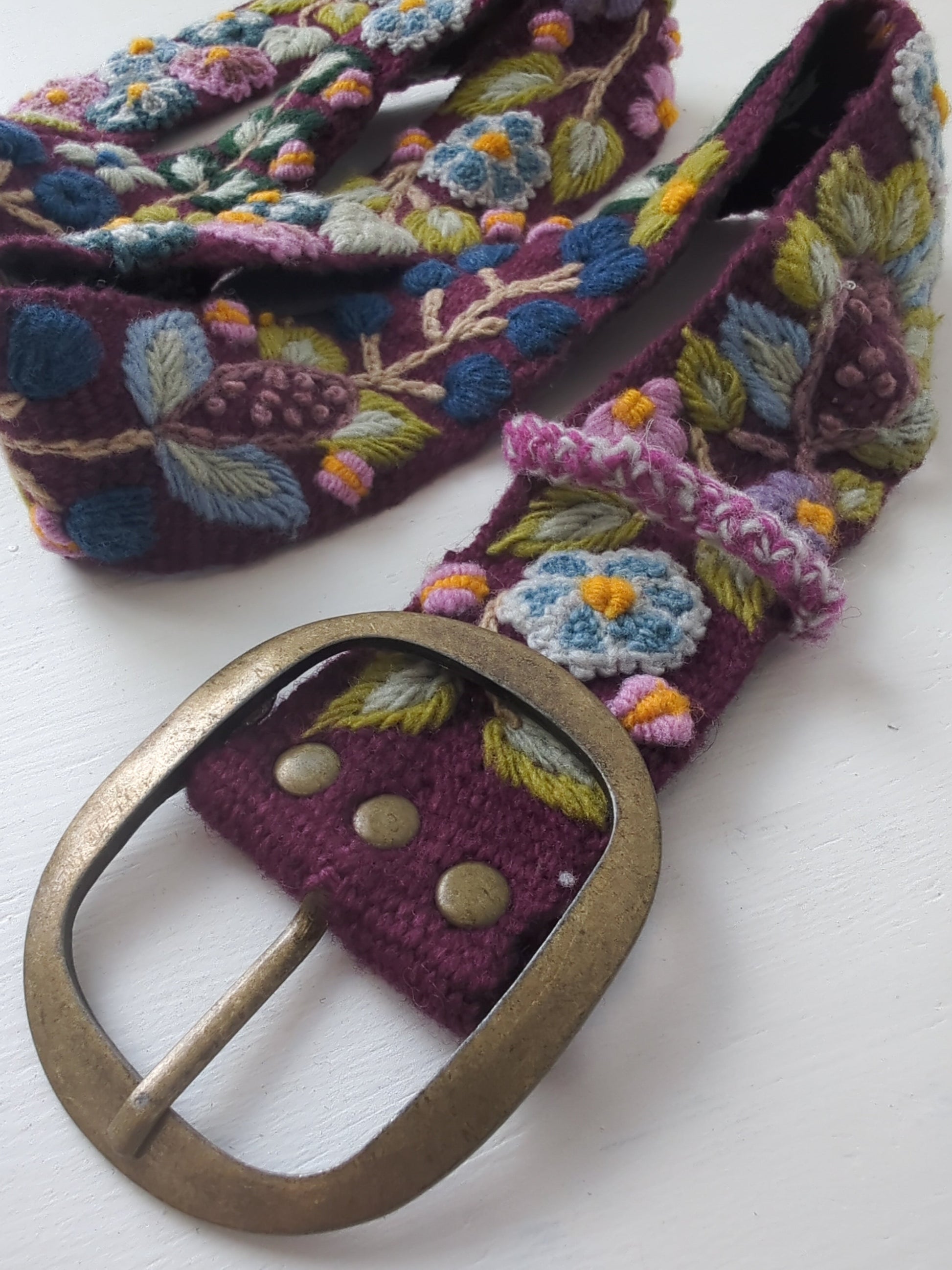 Wildberry Embroidered Wide Belt – belt