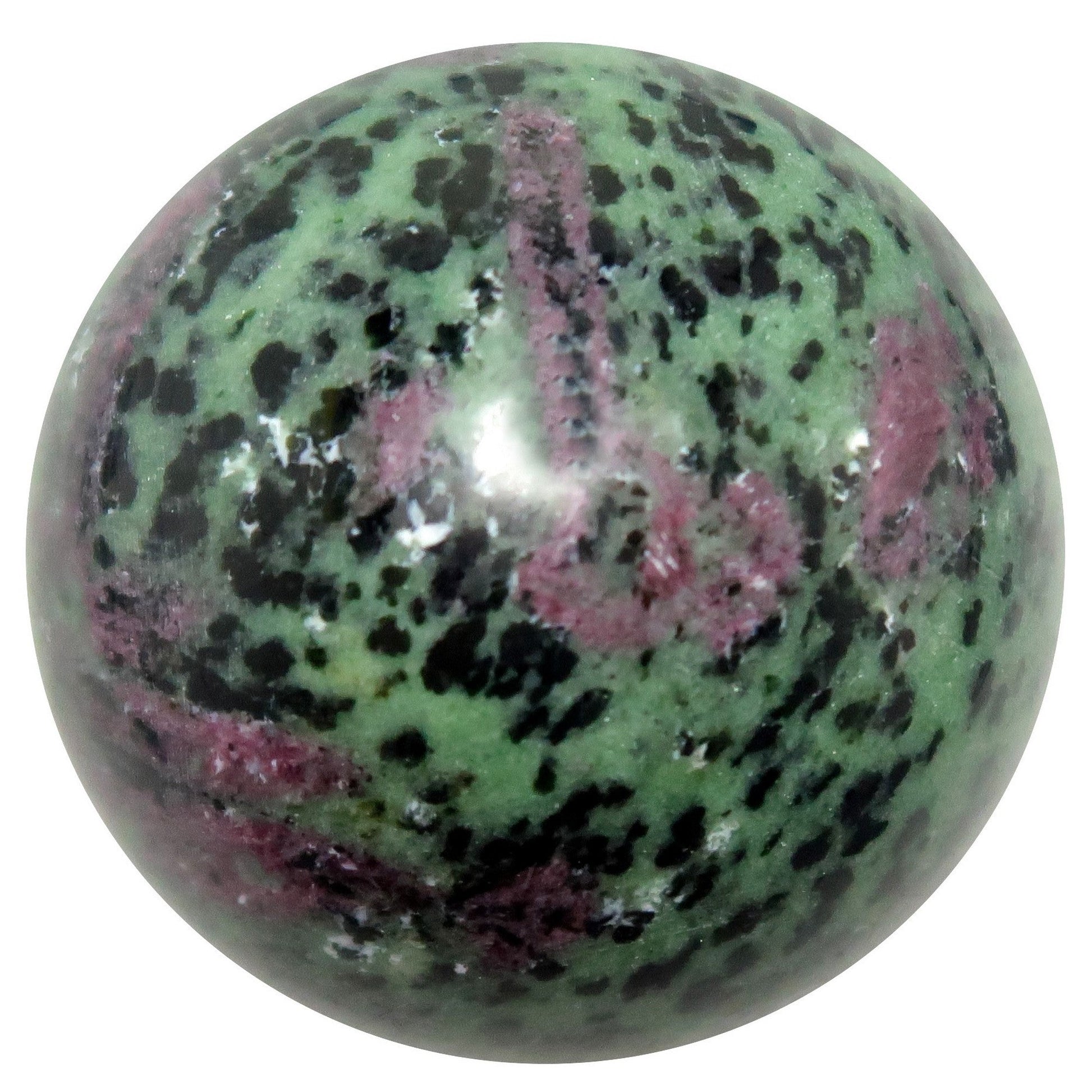 Ruby Zoisite Crystal Sphere | Natural Ruby in Zoisite Stone – Balls