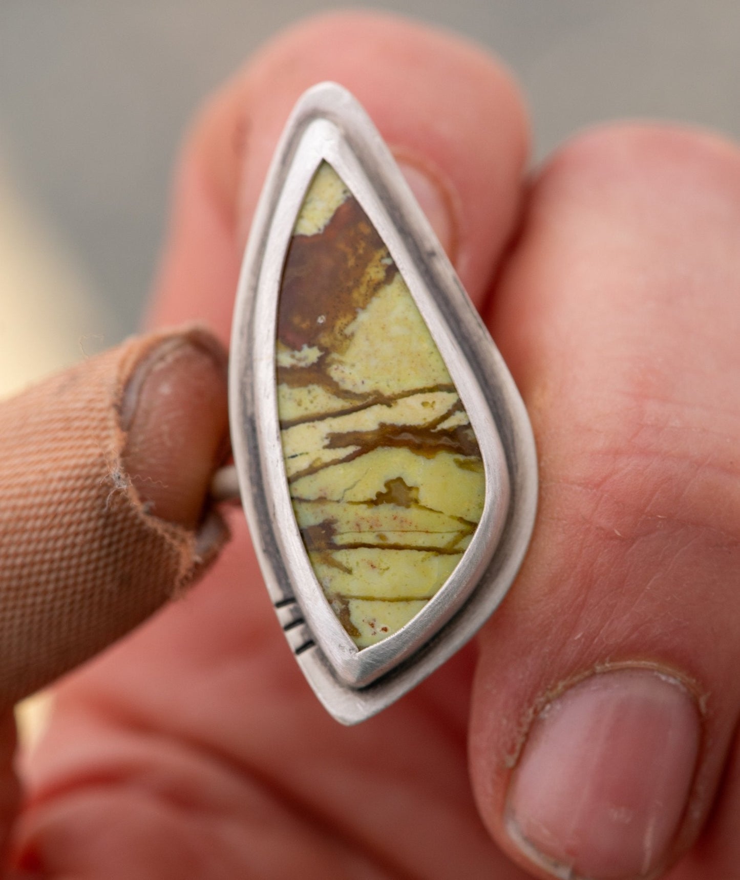 RUMBLING GREEN OPAL RING