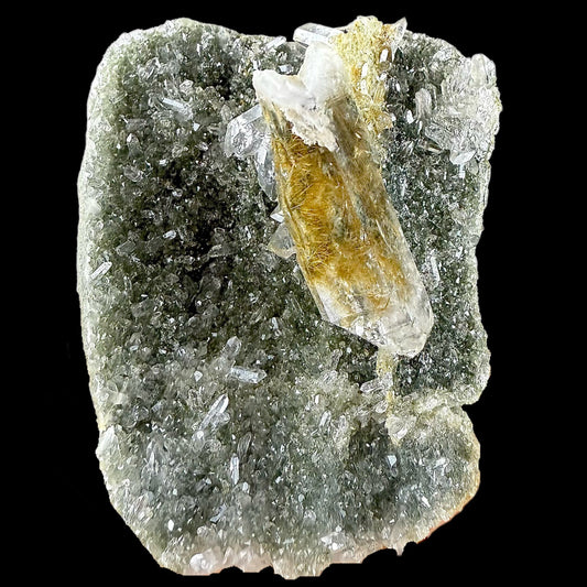 Rutile in Clear Quartz on Chlorite | SELF STANDING | High Quality Mineral | Indian Mineral | Superb Minerals | Collectors Piece – Rutile