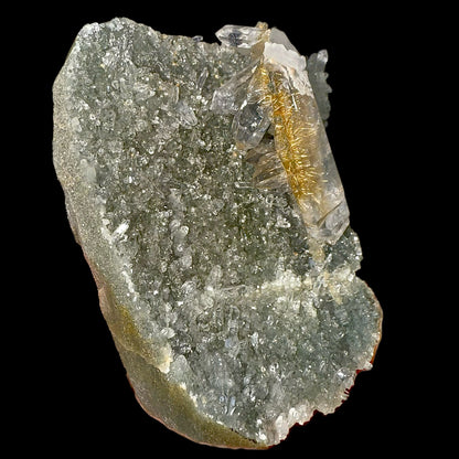 Rutile in Clear Quartz on Chlorite | SELF STANDING | High Quality Mineral | Indian Mineral | Superb Minerals | Collectors Piece – Rutile