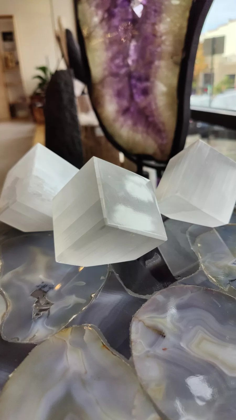 Selenite Standing Cube 5cm – Lapidary