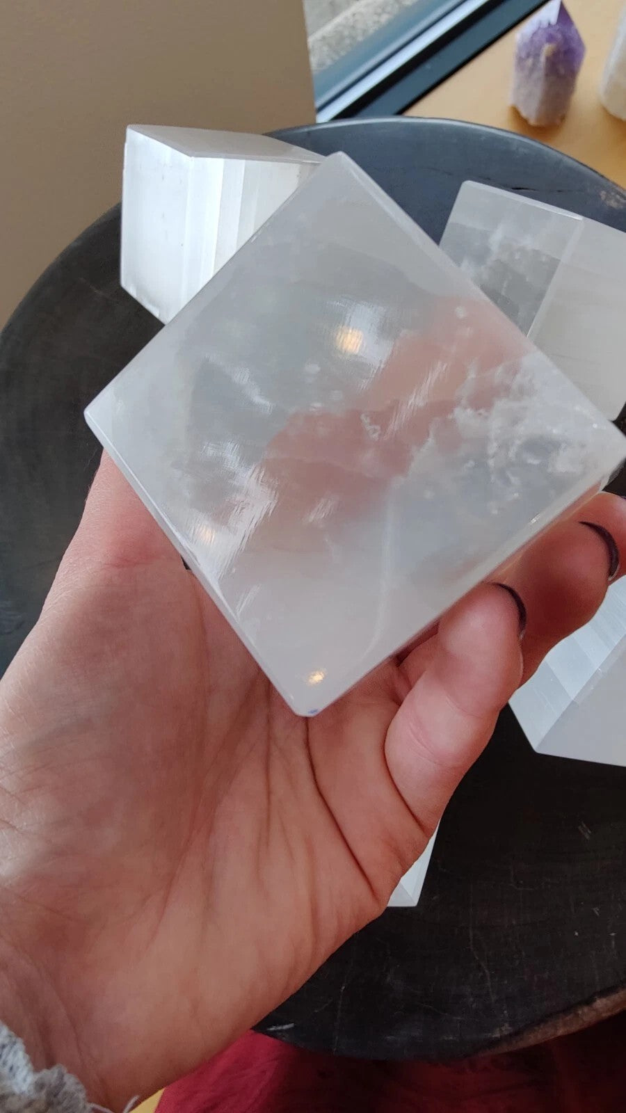 Selenite Standing Cube 5cm – Lapidary