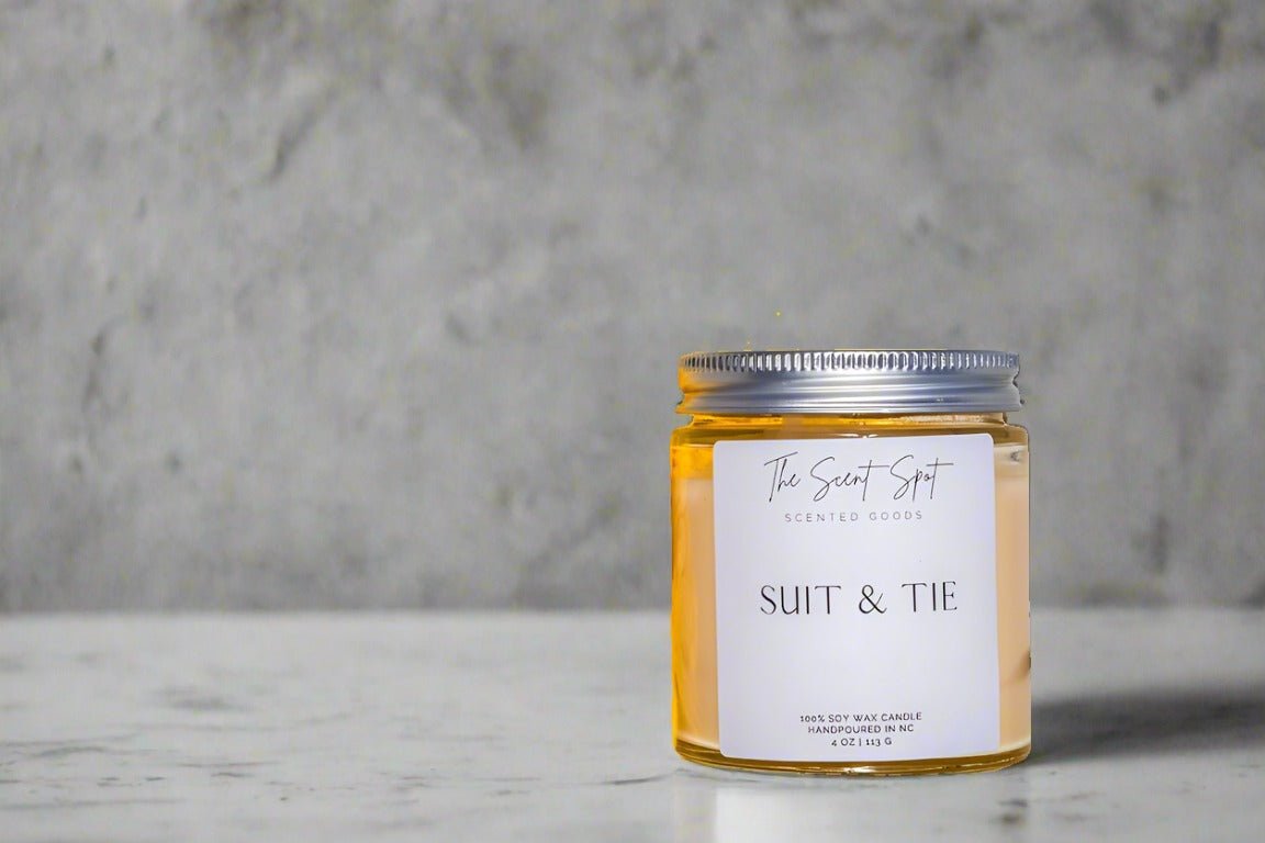 Suit & Tie Masculine Soy Candle – 4oz Candle
