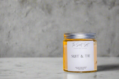 Suit & Tie Masculine Soy Candle – 4oz Candle