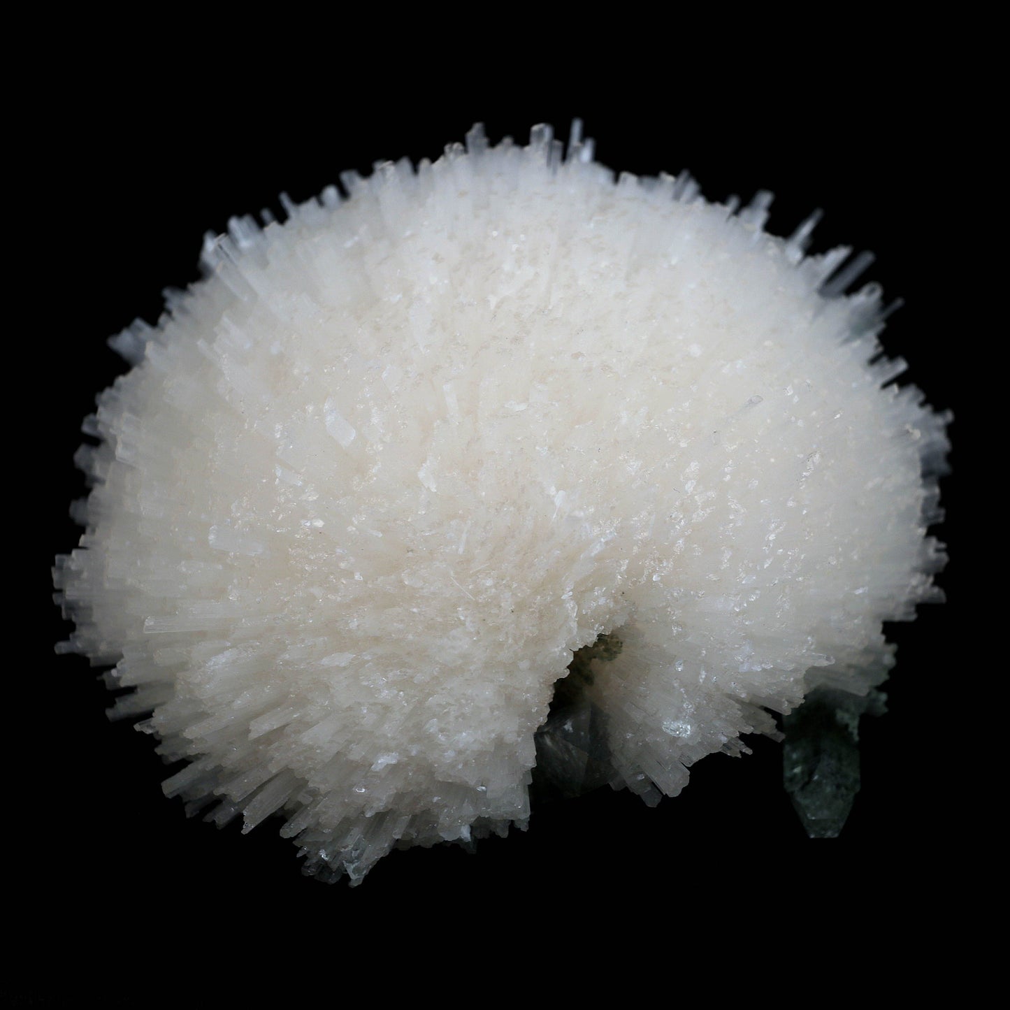 Scolecite Ball with Green Apophyllite Natural Mineral Specimen  # B 4526