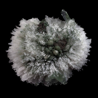 Scolecite Ball with Green Apophyllite Natural Mineral Specimen  # B 4526