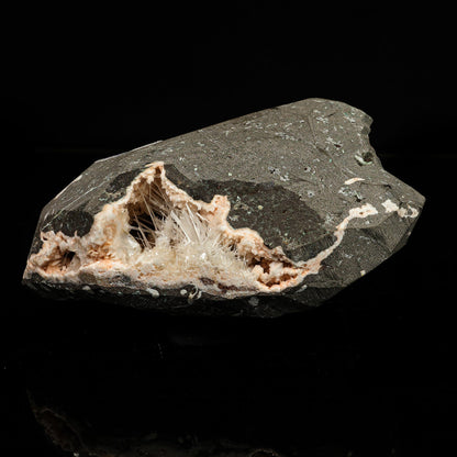 Scolecite Spray in Heulandite Geode Natural Mineral Specimen – Scoleccite