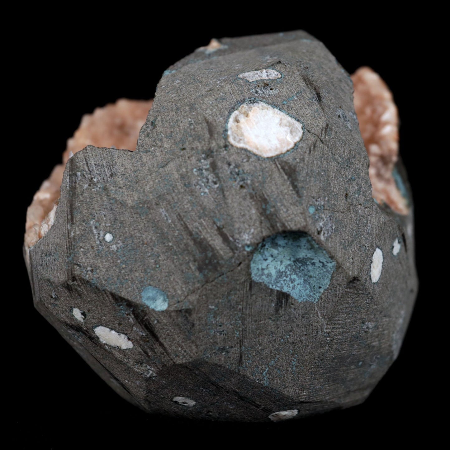 Scolecite Sprays Inside Heulandite Geode Natural Mineral Specimen – Scolecite