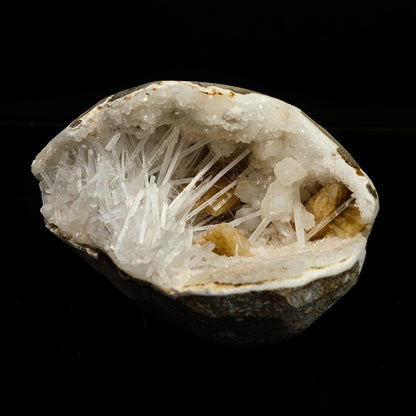 Scolecite with Heulandite in Geode Natural Mineral Specimen # B 6766