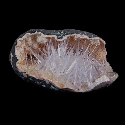 Scolecite with Heulandite in Geode Natural Mineral Specimen – Scoleccite