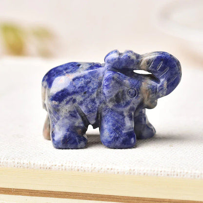 Spiritual & Emotional Support Crystal Elephant – Sodalite - Strength & Confidence Statue