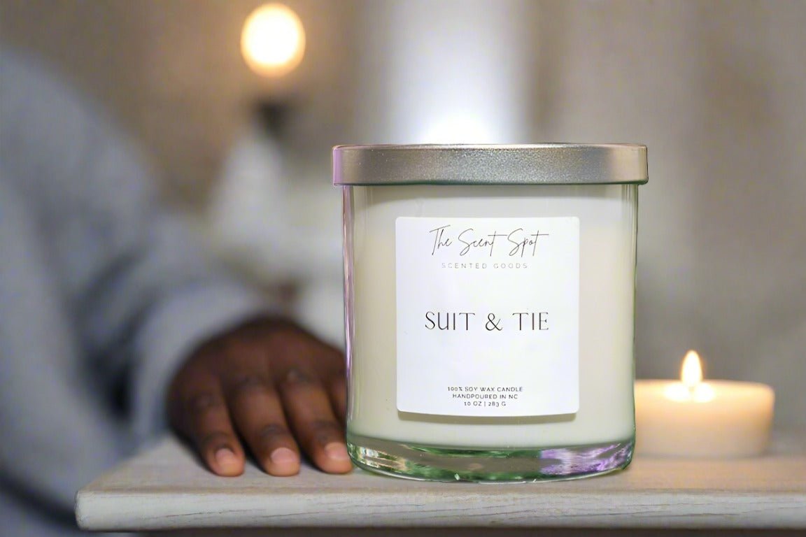 Suit & Tie Masculine Soy Candle – 10 oz Candle