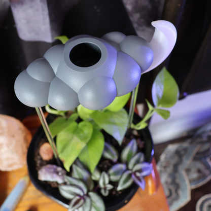 Stormy Dripping Rain Cloud with Glow in the Dark Moon Charm – House Plant Accessory