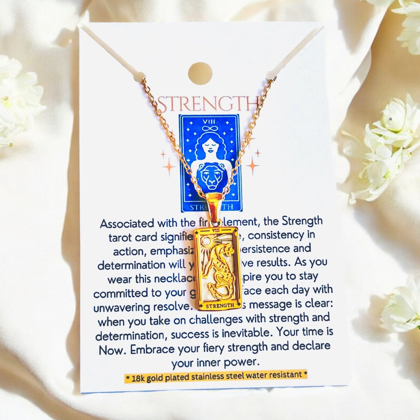 Tarot Card Necklaces - 18K Gold Plated, Waterproof