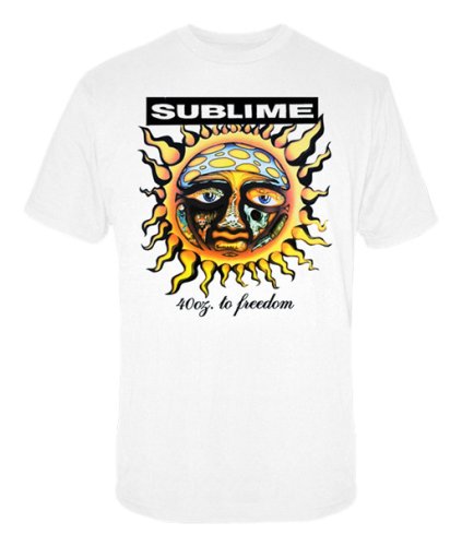 Sublime Sun Logo T-Shirt | Official Band Tee – White Men's T-shirts