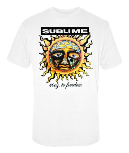 Sublime Sun Logo T-Shirt | Official Band Tee – White Men's T-shirts