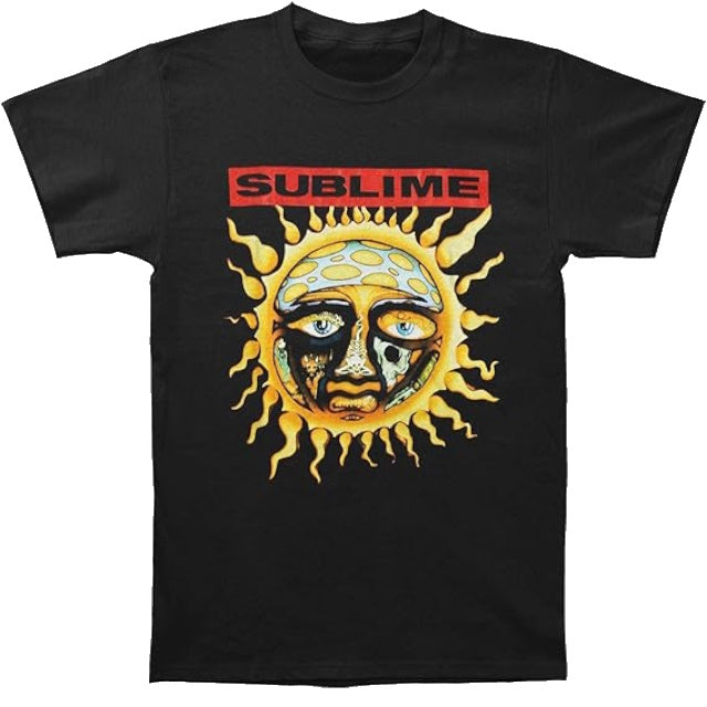 Sublime Sun Logo T-Shirt | Official Band Tee – Black Men's T-shirts