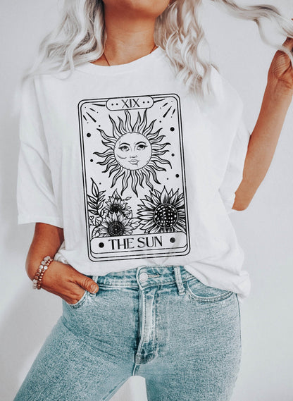 Sun Tarot Card - Comfort Colors Tshirt