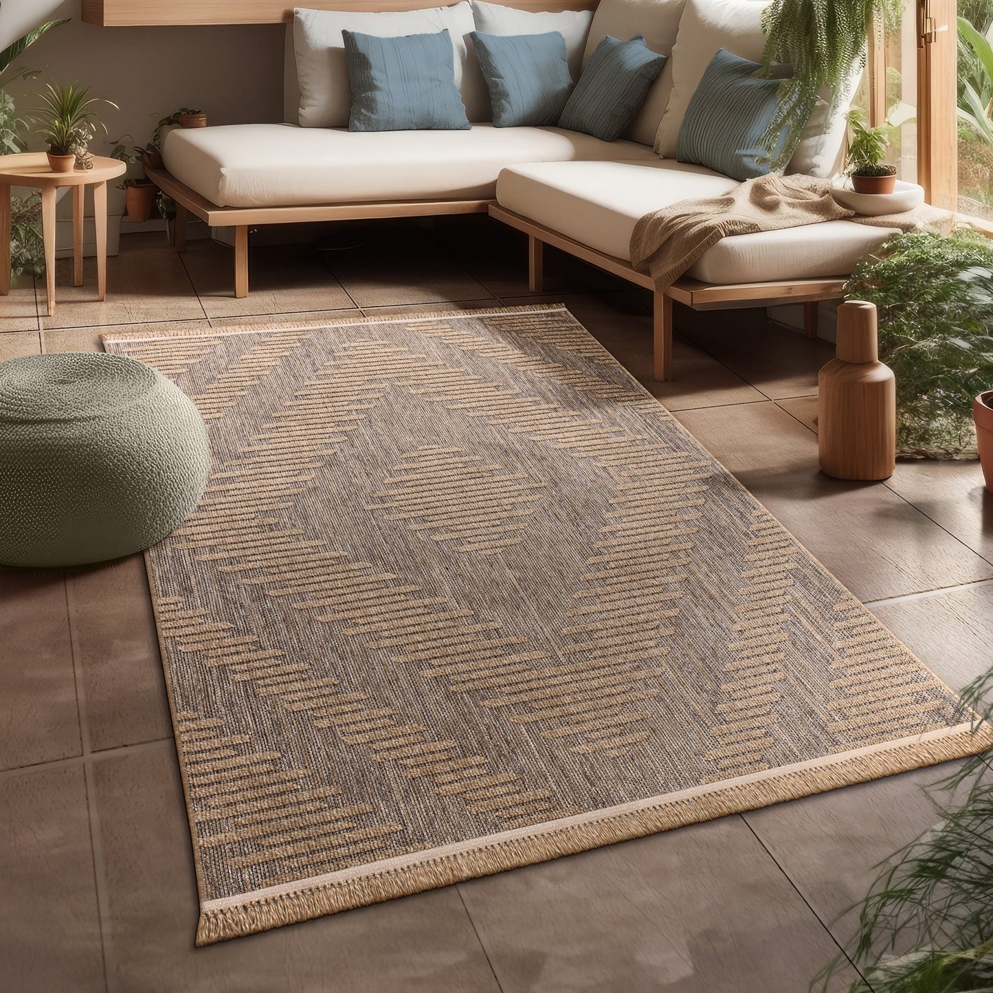 In- & Outdoor Rug Cologne with Bohemian Diamonds
