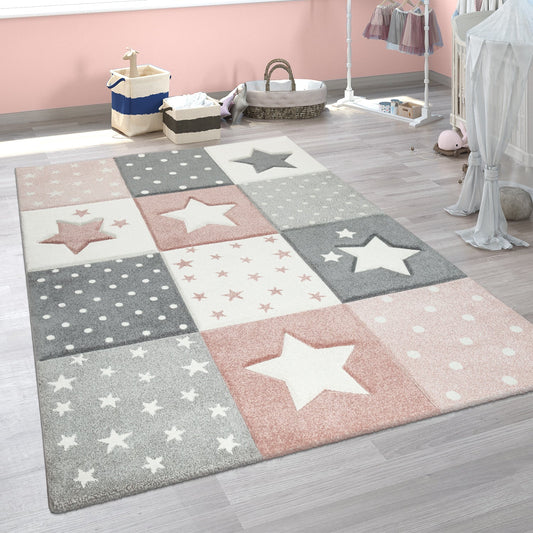 Cosmo Star Nursery Rug – Soft Kids Room Rug with Starry Design