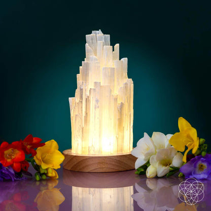 Selenite Lamp – 3 lb Healing Crystal Light, Ethically Sourced – Night Light