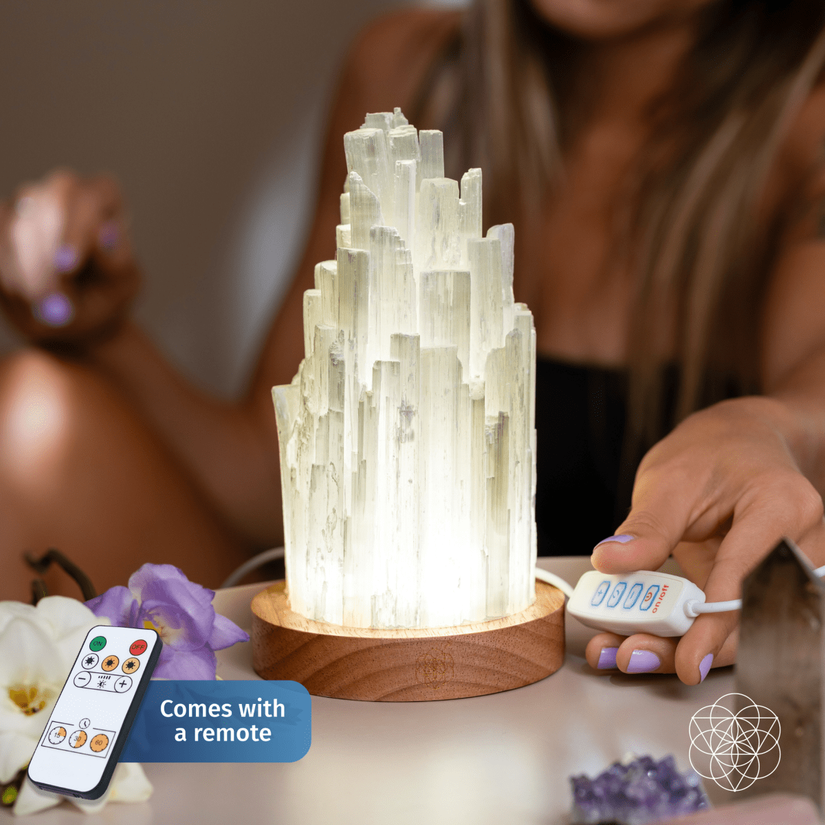 Selenite Lamp – 3 lb Healing Crystal Light, Ethically Sourced – Night Light