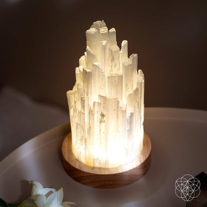 Selenite Lamp – 3 lb Healing Crystal Light, Ethically Sourced – Night Light