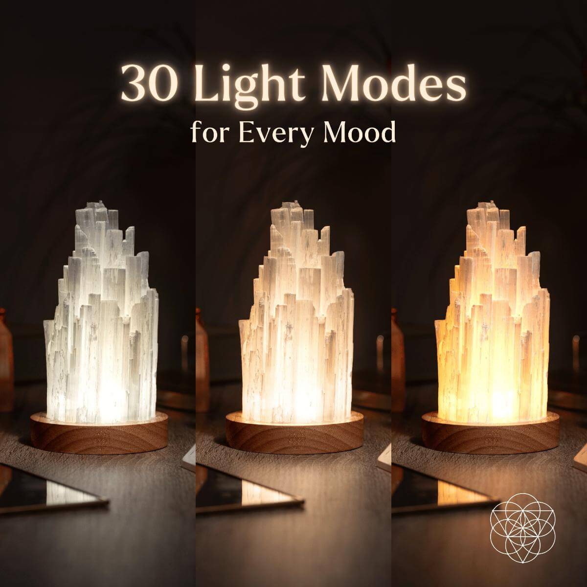 Selenite Lamp – 3 lb Healing Crystal Light, Ethically Sourced – Night Light