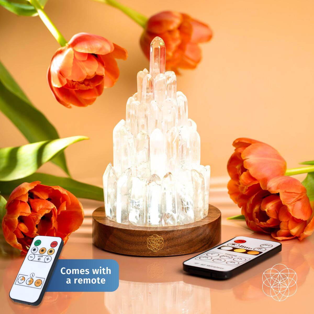 The Clear Quartz Manifestation Tower Lamp – Night Light